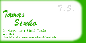 tamas simko business card